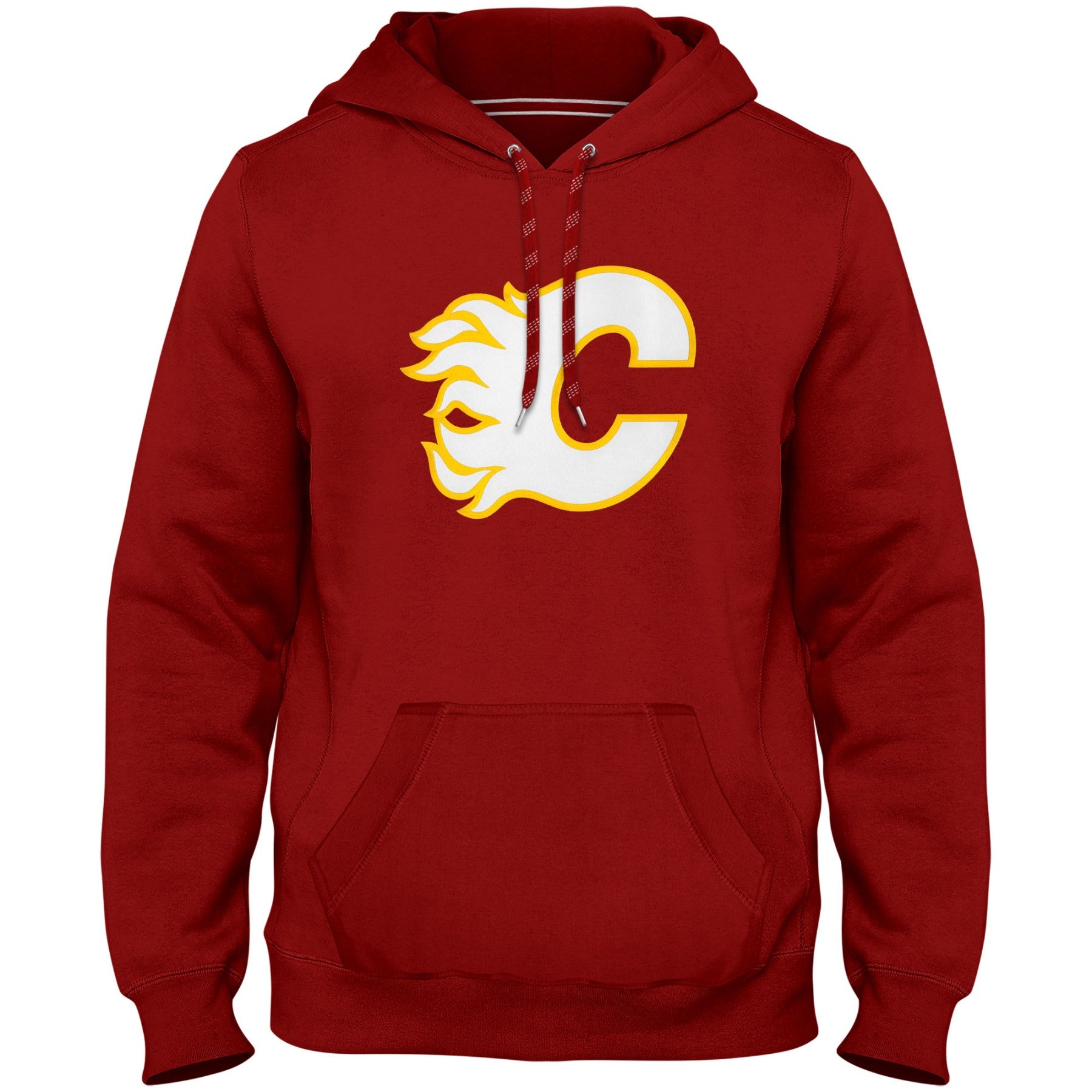 Calgary Flames NHL Bulletin Men's Red Express Twill Logo Hoodie