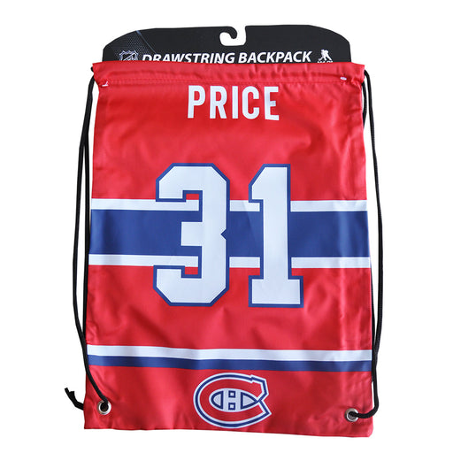 Carey Price Montreal Canadiens NHL FOCO Red Drawstring Bag