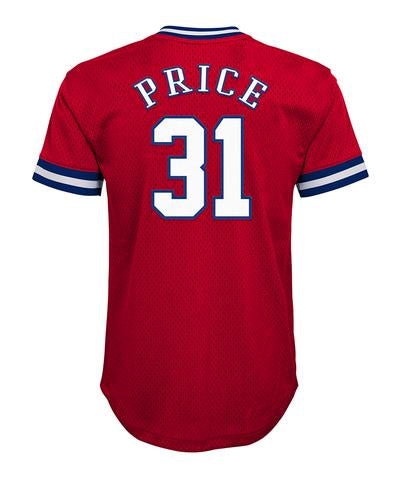 Carey Price Montreal Canadiens NHL Outerstuff Youth Red V-Neck Mesh Fashion Top T-Shirt