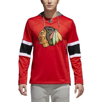Chicago Blackhawks NHL Adidas Men's Red Pullover Hoodie