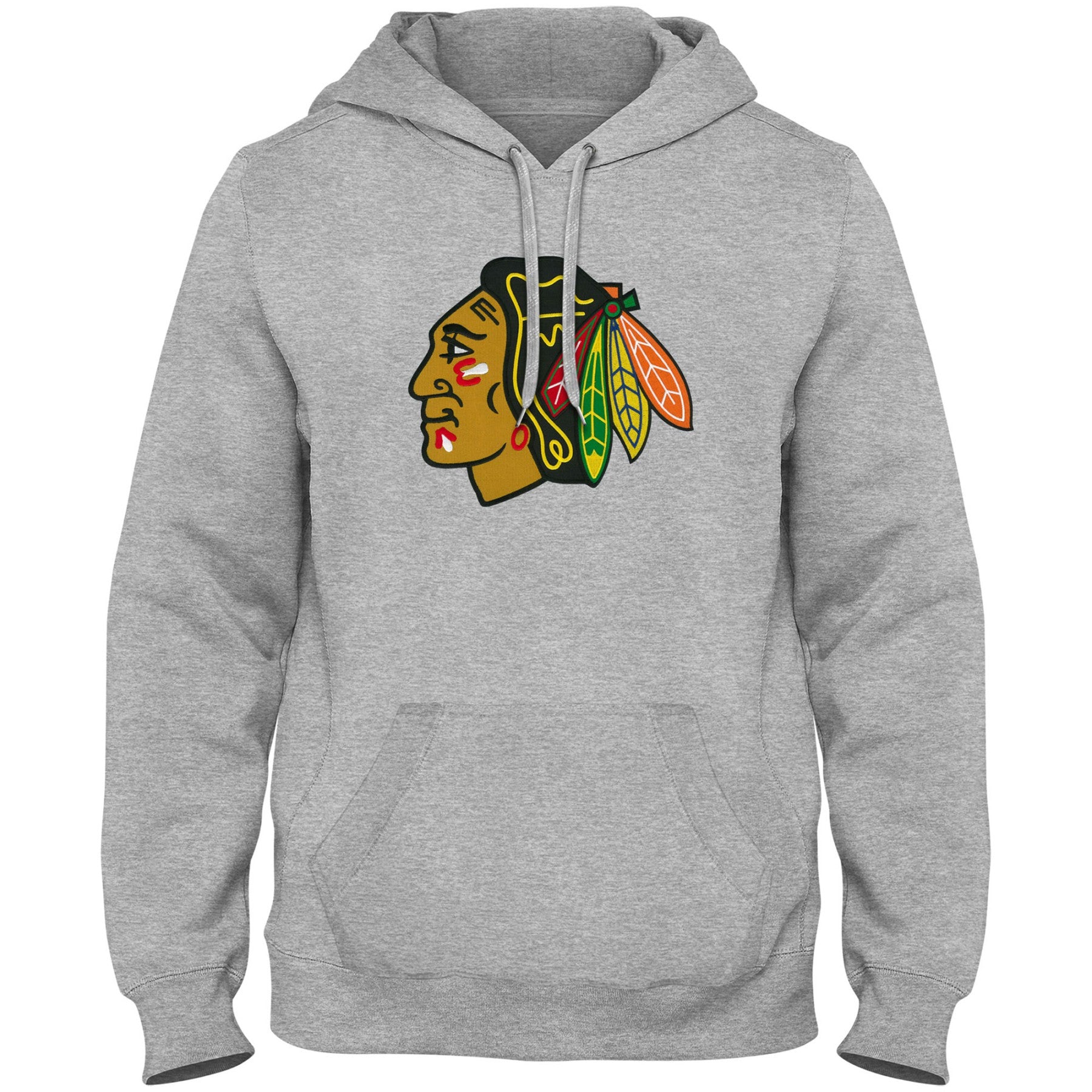 Chicago Blackhawks NHL Bulletin Men's Athletic Grey Express Twill Logo Hoodie