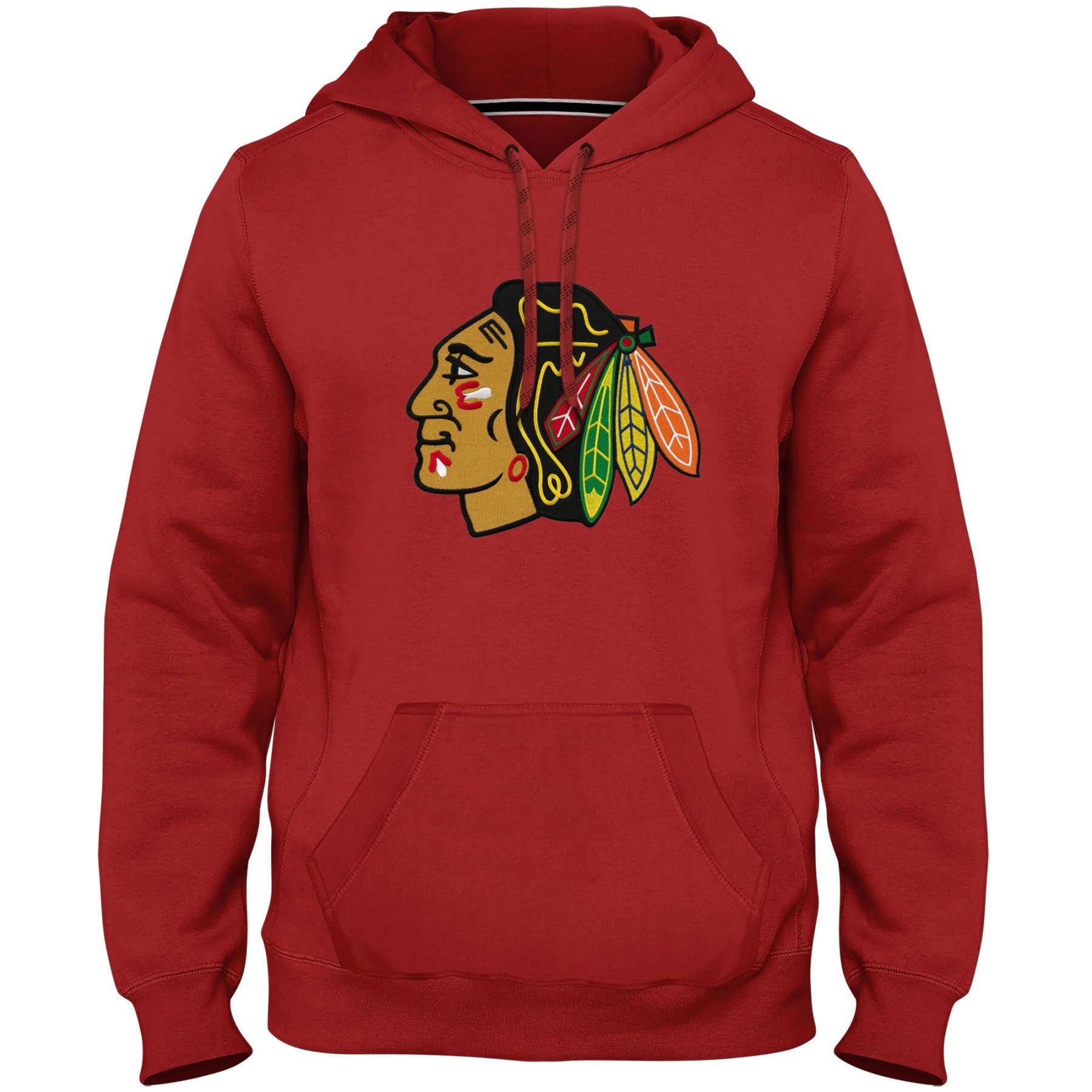 Chicago Blackhawks NHL Bulletin Men's Red Express Twill Logo Hoodie