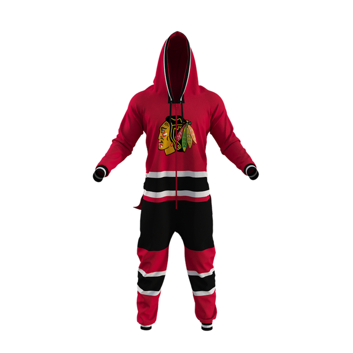Chicago Blackhawks NHL Hockey Sockey Men's Red Team Uniform Onesie