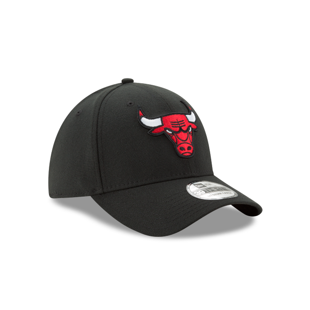 Chicago Bulls NBA New Era Men's Black 39Thirty Team Classic Stretch Fit Hat