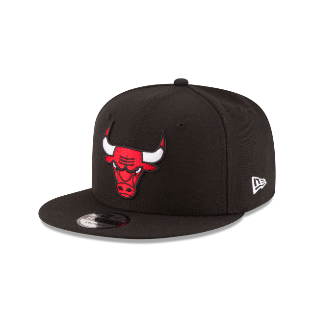 Chicago Bulls NBA New Era Men's Black 9Fifty Team Color Snapback