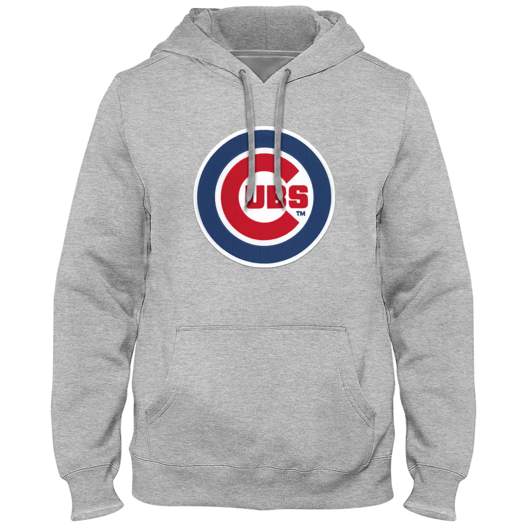 Chicago Cubs MLB Bulletin Men's Athletic Grey Express Twill Logo Hoodie