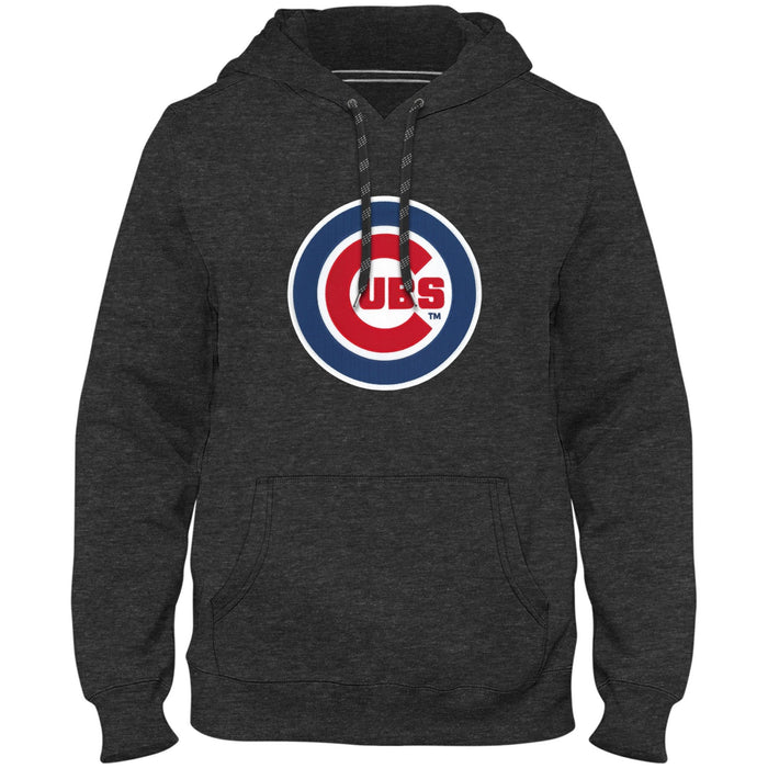 Chicago Cubs MLB Bulletin Men's Charcoal Express Twill Logo Hoodie
