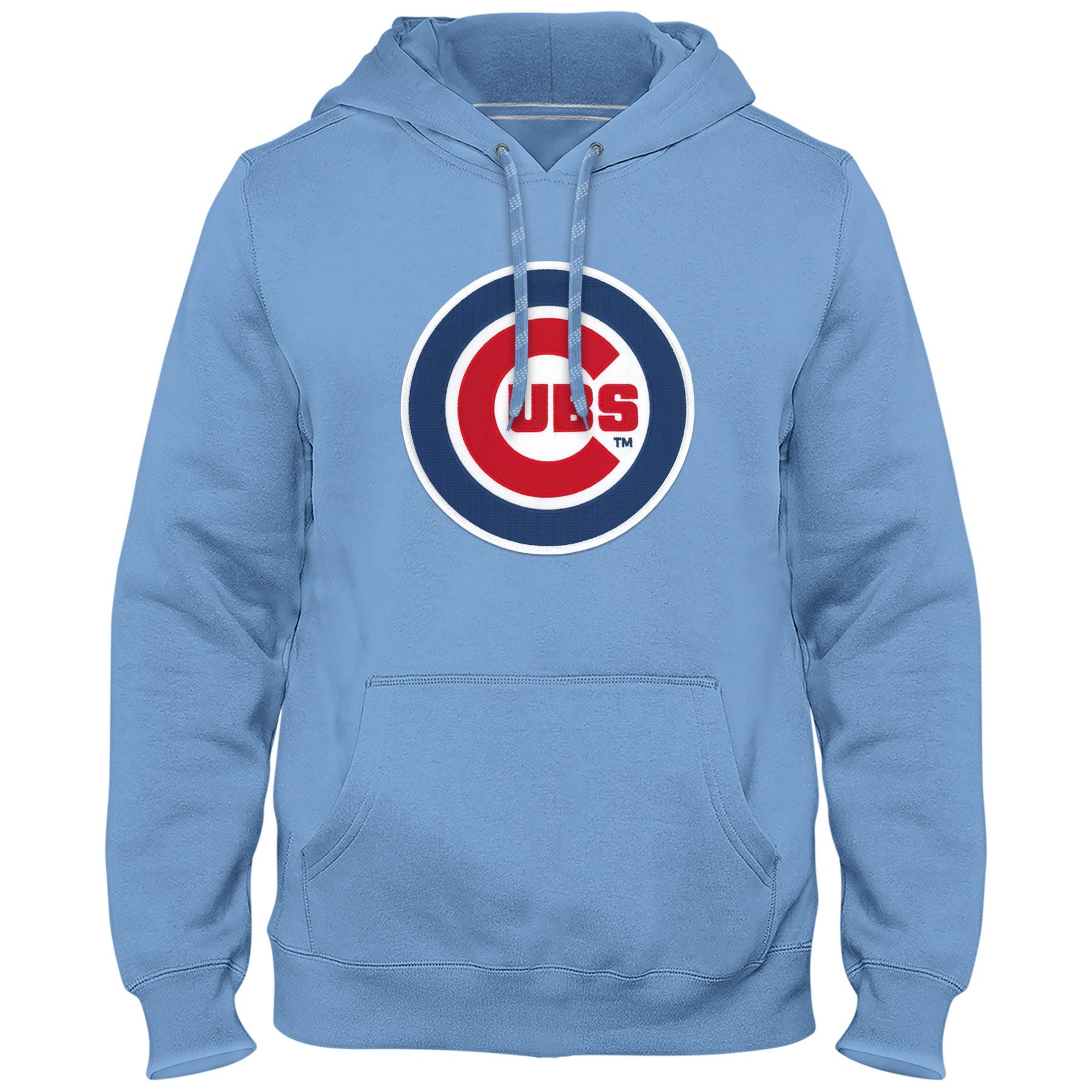 Chicago Cubs MLB Bulletin Men's Light  Blue Express Twill Logo Hoodie