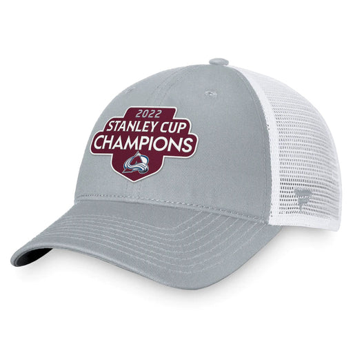 Colorado Avalanche NHL Fanatics Branded Men's Grey 2022 Stanley Cup Champions Locker Room Trucker Snapback