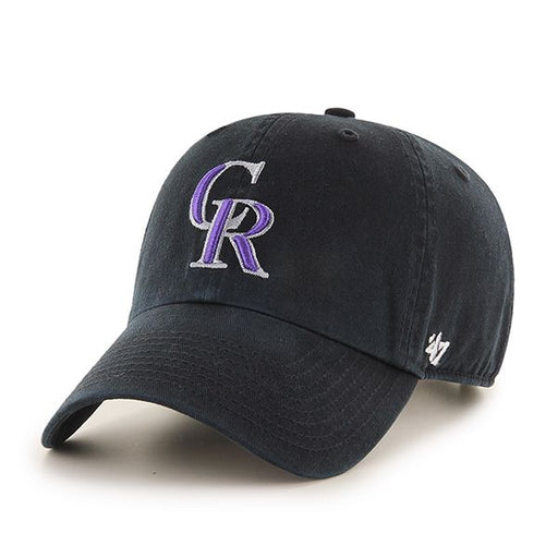 Colorado Rockies MLB 47 Brand Men's Black Clean Up Adjustable Hat