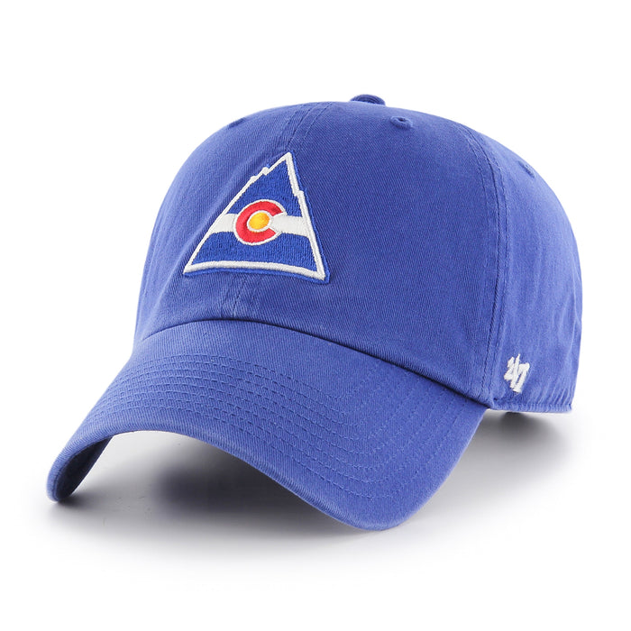 Colorado Rockies NHL 47 Brand Men's Royal Blue Vintage 1976 Clean Up Adjustable Hat