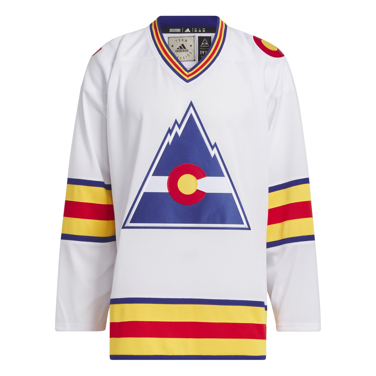 Colorado Rockies NHL Adidas Men's White Team Classics Vintage Authenti —