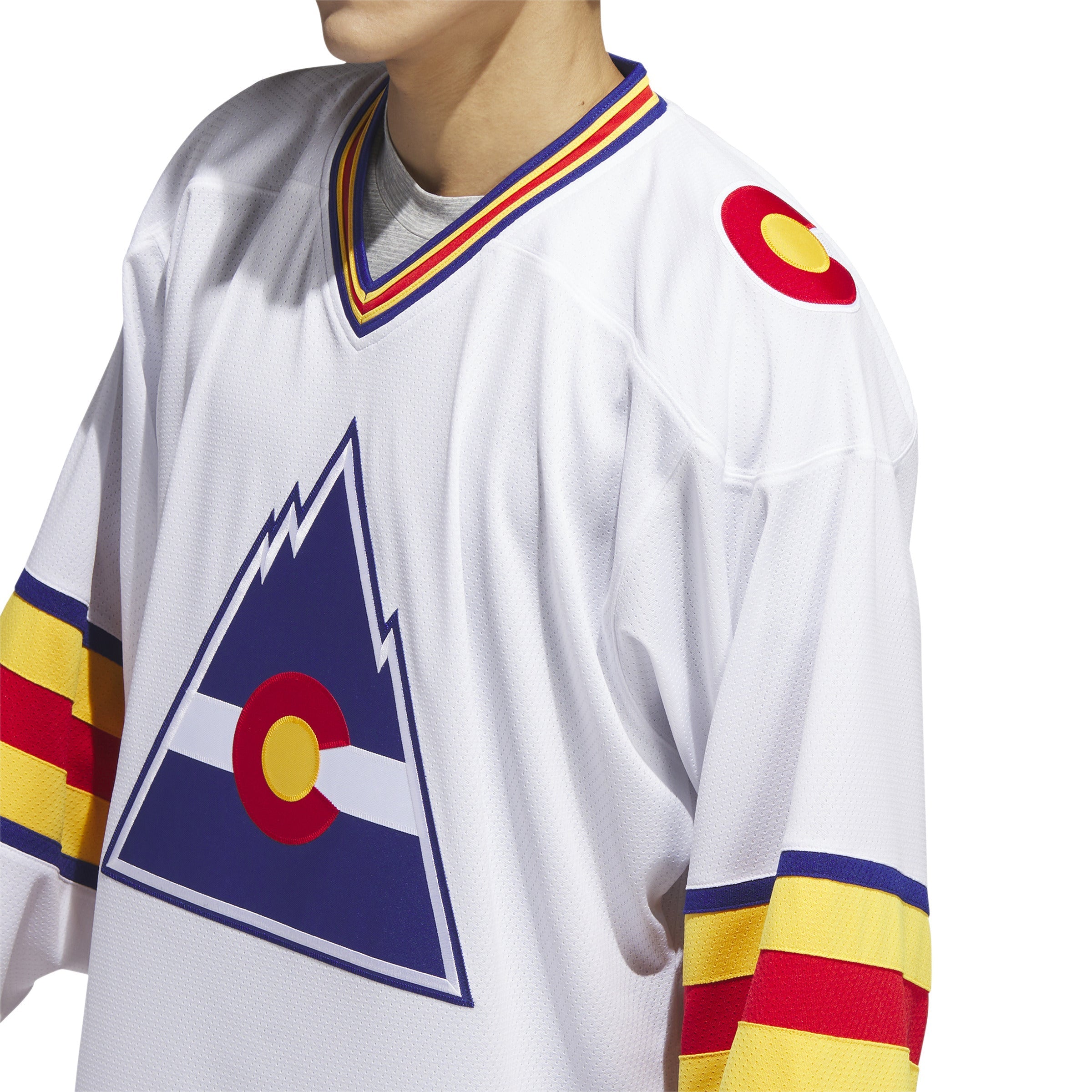 Colorado Rockies NHL Adidas Men's White Team Classics Vintage Authentic Jersey