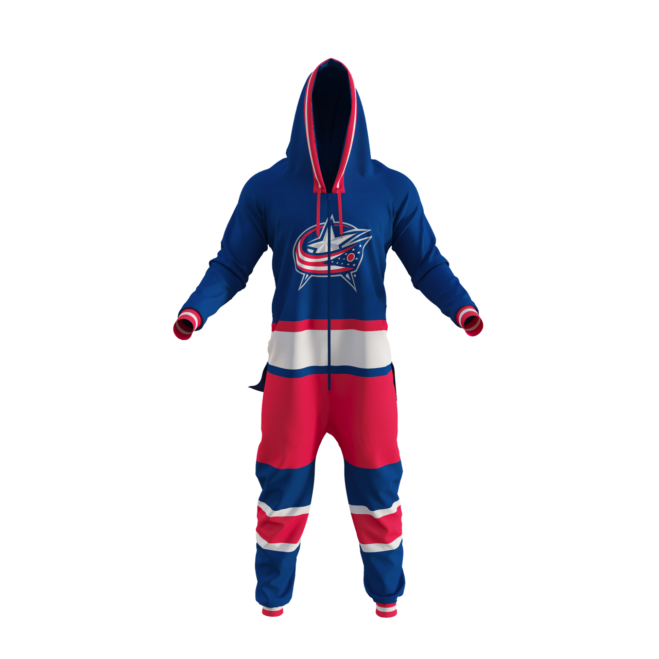 Combinaison uniforme bleu royal des Blue Jackets de Columbus de la LNH Hockey Sockey pour hommes