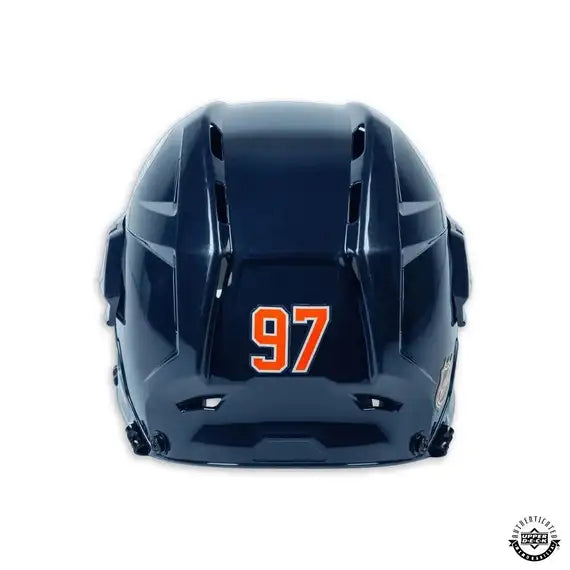 Connor McDavid Edmonton Oilers NHL CCM Navy Autographed Authentic HTV08 Helmet