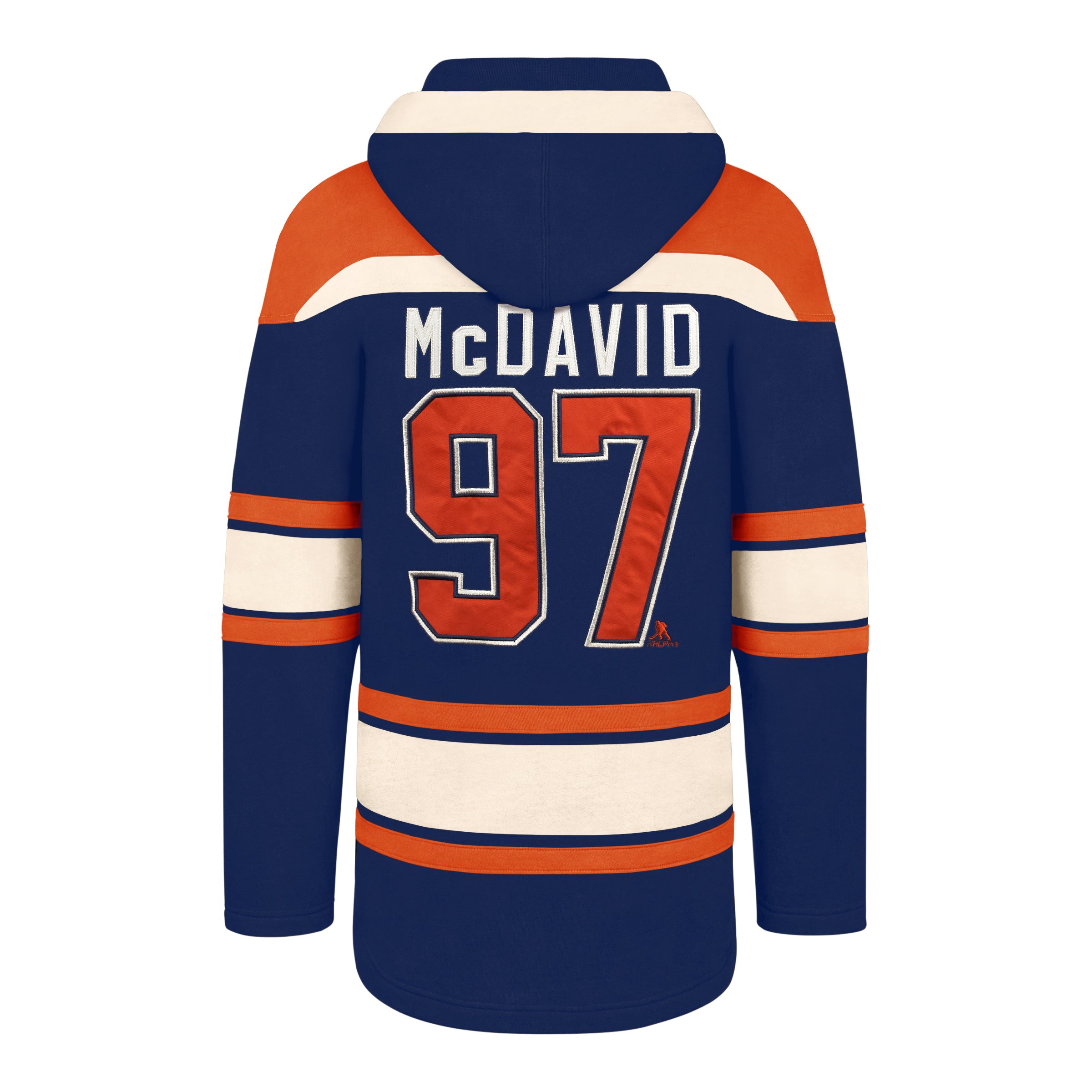 Connor McDavid Edmonton Oilers NHL 47 Brand Men's Navy Heavyweight Lacer Hoodie