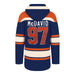 Connor McDavid Edmonton Oilers NHL 47 Brand Men's Navy Heavyweight Lacer Hoodie