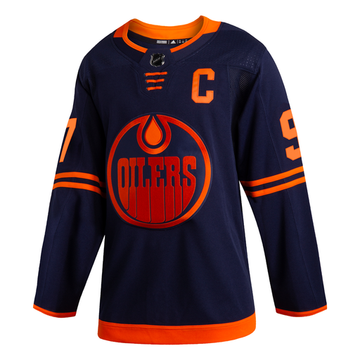 Connor McDavid Edmonton Oilers 2021 Adidas Primegreen Authentic NHL Hockey Jersey - Away / S/46