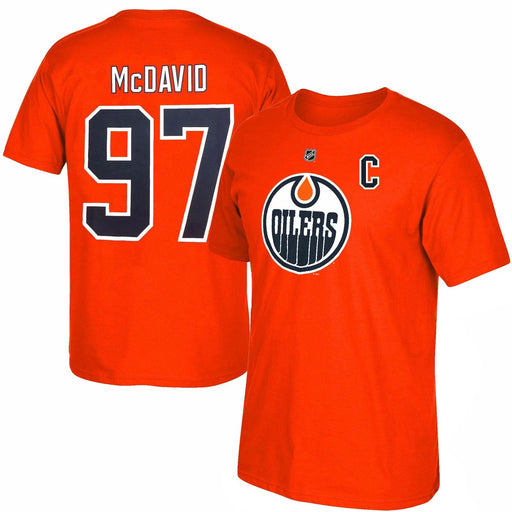 Connor McDavid Edmonton Oilers NHL Outerstuff Youth Orange T-Shirt