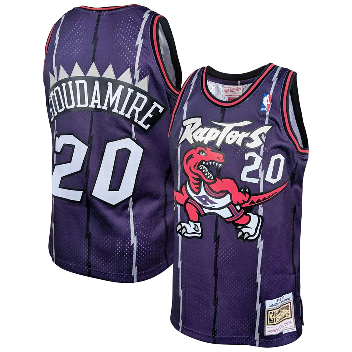 Damon Stoudamire Toronto Raptors NBA Mitchell Ness Men's Purple 1995