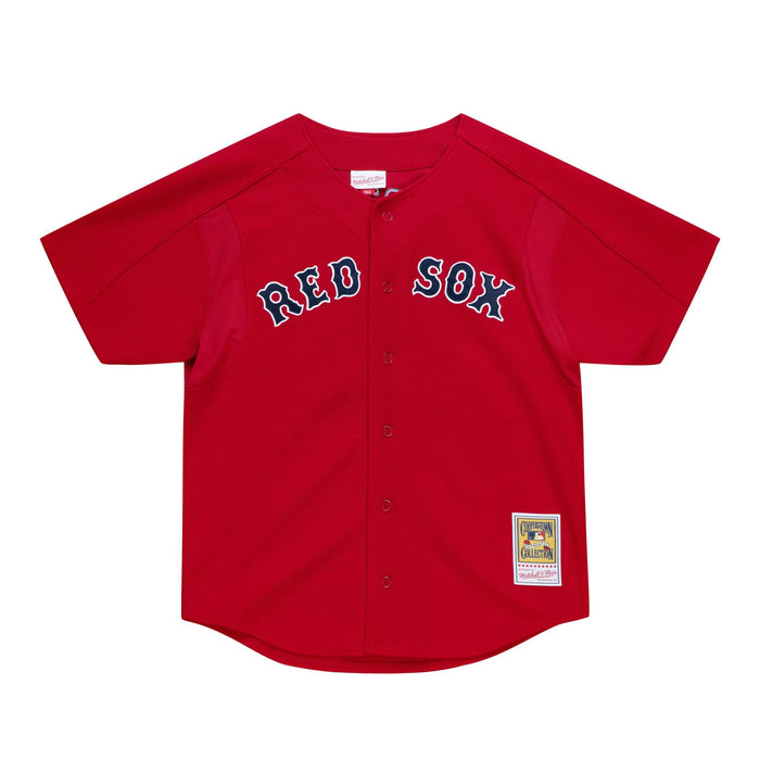 Men's Mitchell & Ness David Ortiz Red Boston Sox Cooperstown Collection Mesh Batting Practice Button-Up Jersey Size: Large