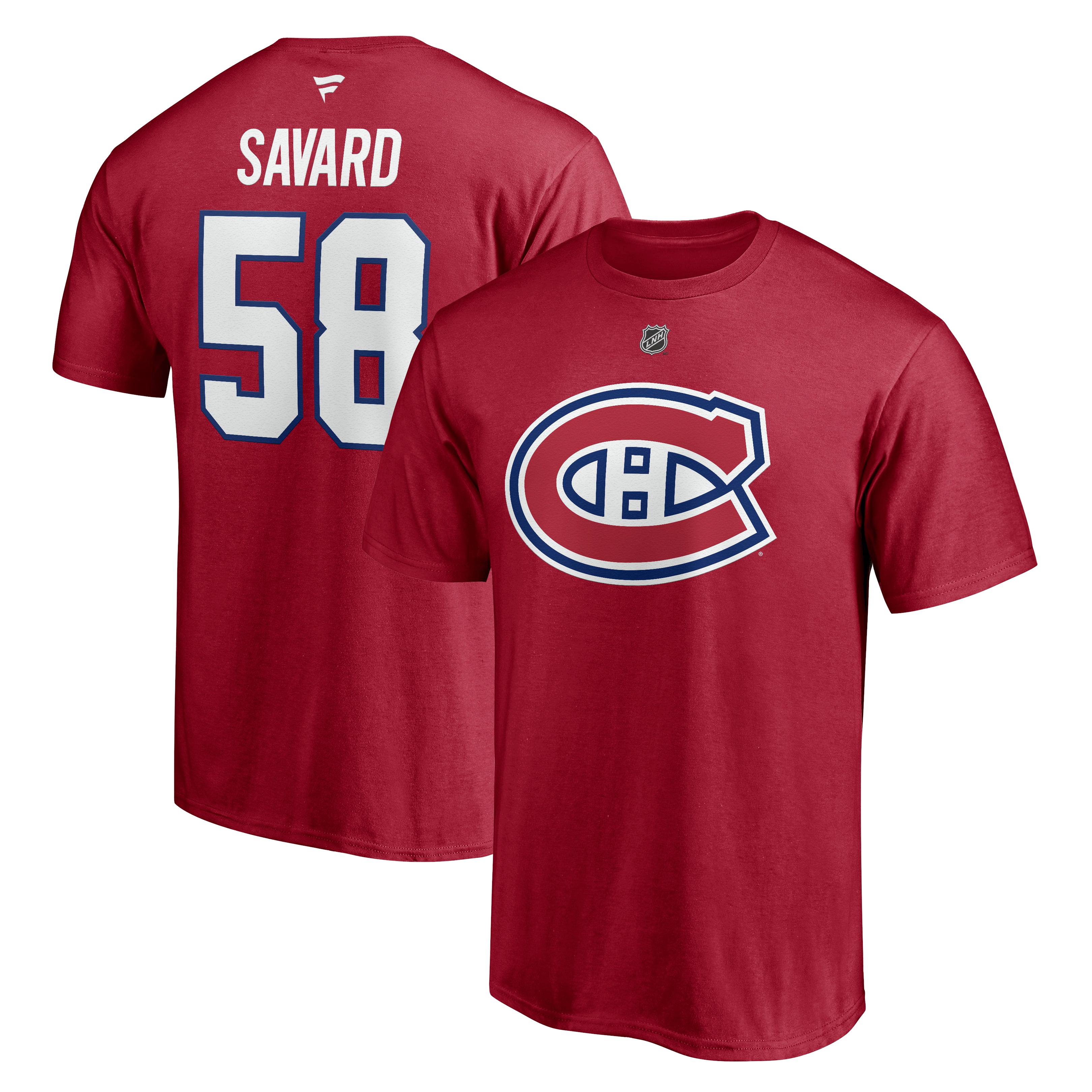 David Savard Montreal Canadiens NHL Fanatics Branded Men's Red Authentic T-Shirt