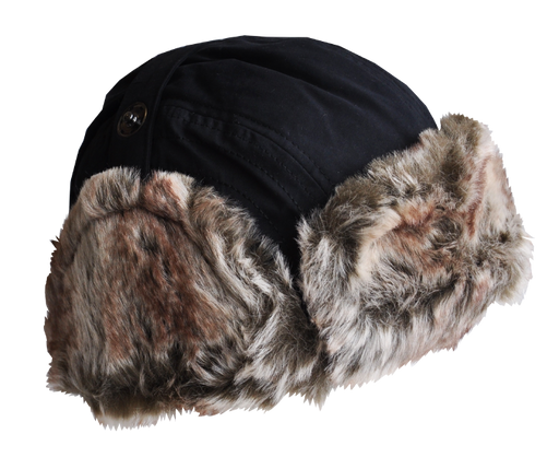 Destination Canada Unisex Black Jack Rabbit Fur Hat