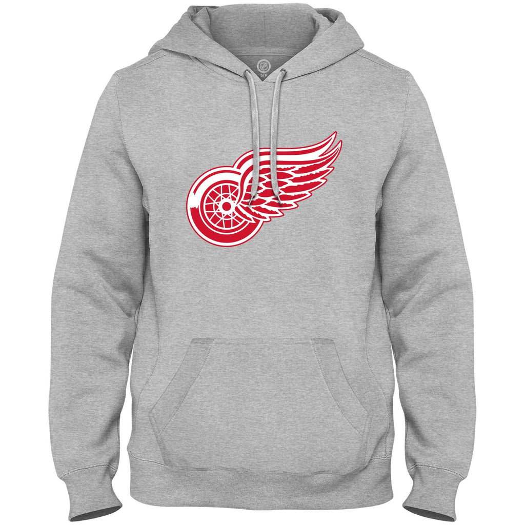 Gildan Detroit Red Wings Logo Pullover Hoodie Sport Grey XL