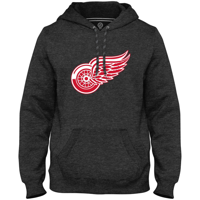 Detroit Red Wings NHL Bulletin Men's Charcoal Express Twill Logo Hoodie