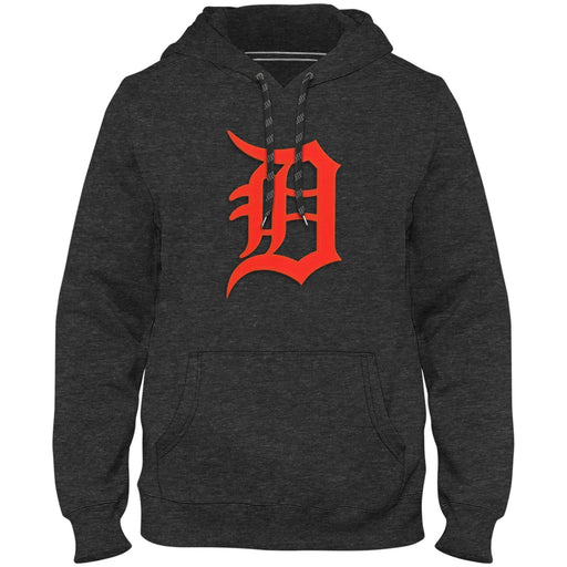 Detroit Tigers MLB Bulletin Men's Charcoal Express Twill Logo Hoodie