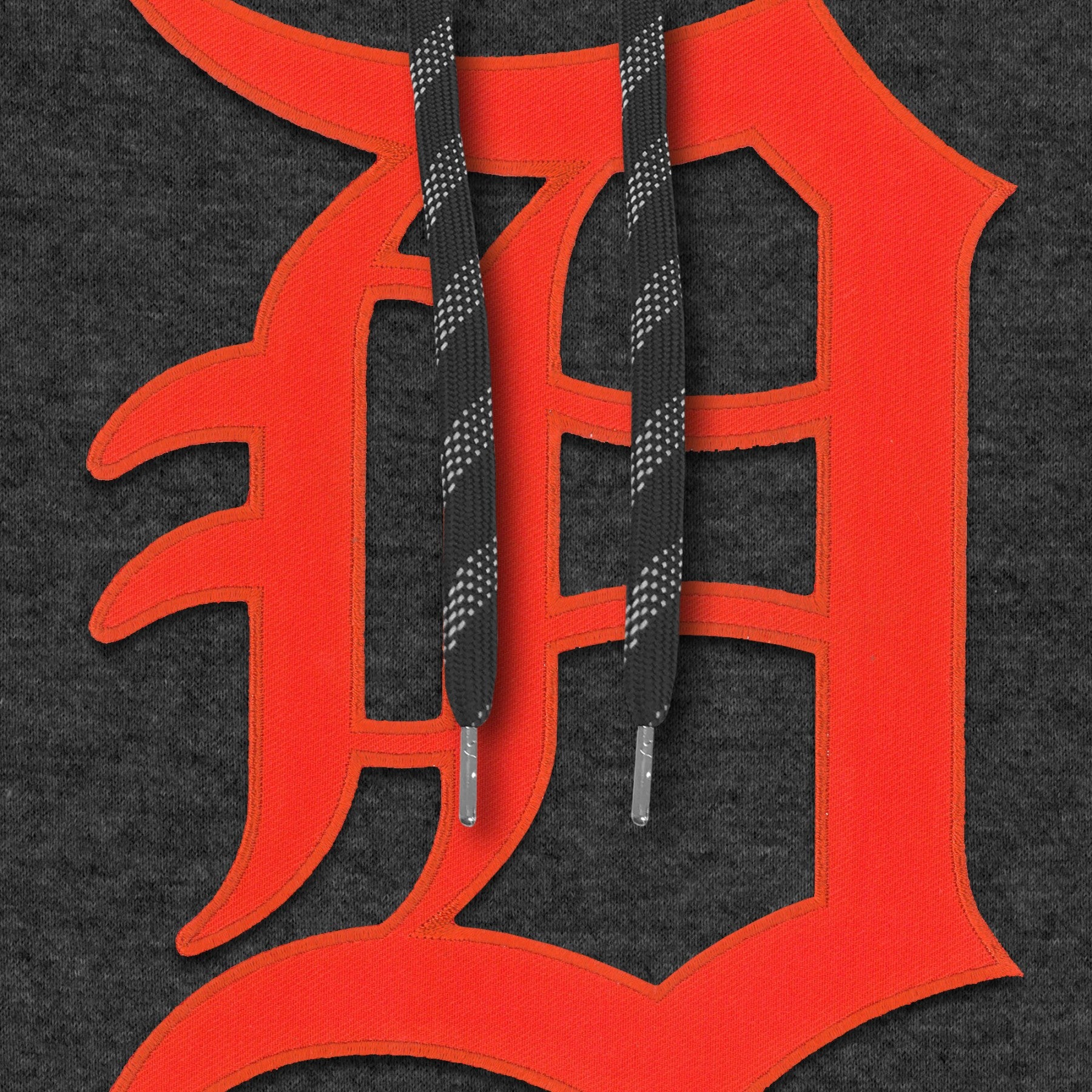 Detroit Tigers MLB Bulletin Men's Charcoal Express Twill Logo Hoodie