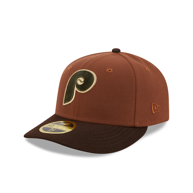 Casquette ajustée en velours pour hommes, Philadelphia Phillies MLB New Era, profil bas, 59Fifty, saison inaugurale 2004 