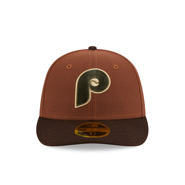 Casquette ajustée en velours pour hommes, Philadelphia Phillies MLB New Era, profil bas, 59Fifty, saison inaugurale 2004 