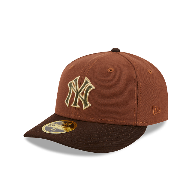 New York Yankees MLB New Era Casquette ajustée en velours à profil bas 59Fifty Yankee Stadium pour hommes