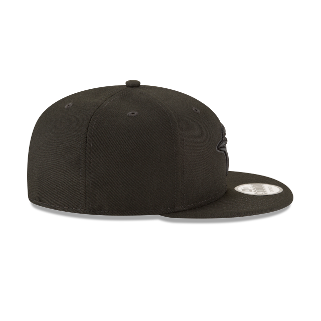 Toronto Blue Jays MLB New Era pour hommes, noir sur noir 9Fifty Snapback