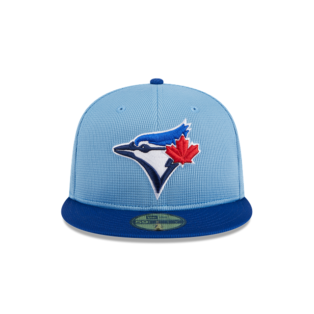 Toronto Blue Jays MLB New Era Men's Light Blue 59Fifty Authentic Collection On Field 2024 BP Fitted Hat