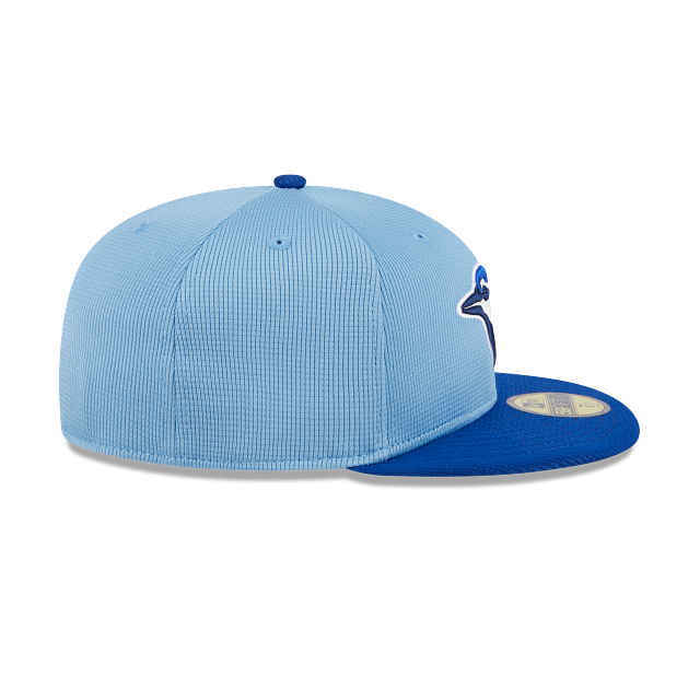 Toronto Blue Jays MLB New Era Men's Light Blue 59Fifty Authentic Collection On Field 2024 BP Fitted Hat