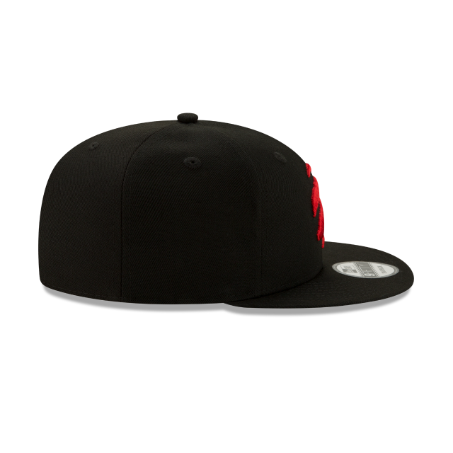 Toronto Raptors NBA New Era Men's Black 9Fifty Red Logo Snapback