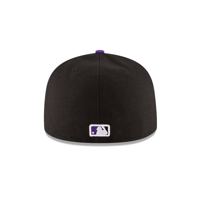 Casquette ajustée alternative sur le terrain des Colorado Rockies MLB New Era pour hommes, noir et violet, collection authentique 59Fifty