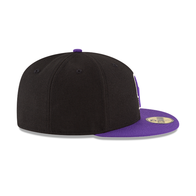 Colorado Rockies MLB New Era Men's Black Purple 59Fifty Authentic Collection On Field Alternate Fitted Hat