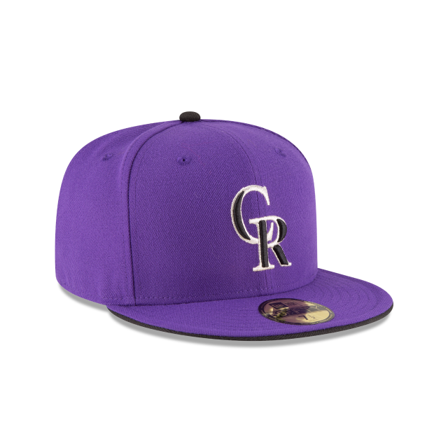 Colorado Rockies MLB New Era Casquette violette 59Fifty Authentic Collection On Field pour hommes