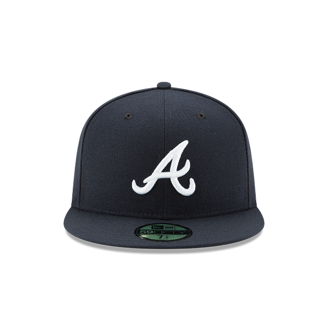 Atlanta Braves MLB New Era Casquette ajustée 59Fifty Authentic Collection On Field Road pour hommes