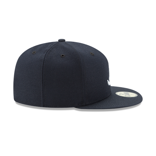 Atlanta Braves MLB New Era Men's Navy 59Fifty Authentic Collection On Field Road Fitted Hat