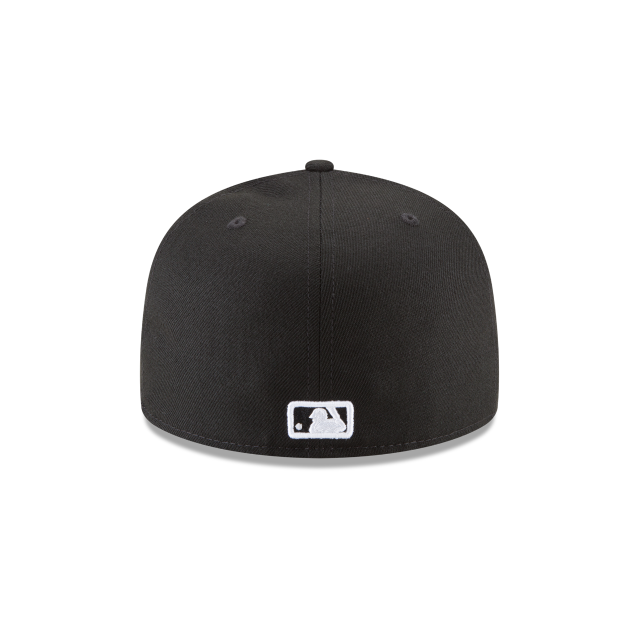 Atlanta Braves MLB New Era Men's Black White 59Fifty Basic Fitted Hat