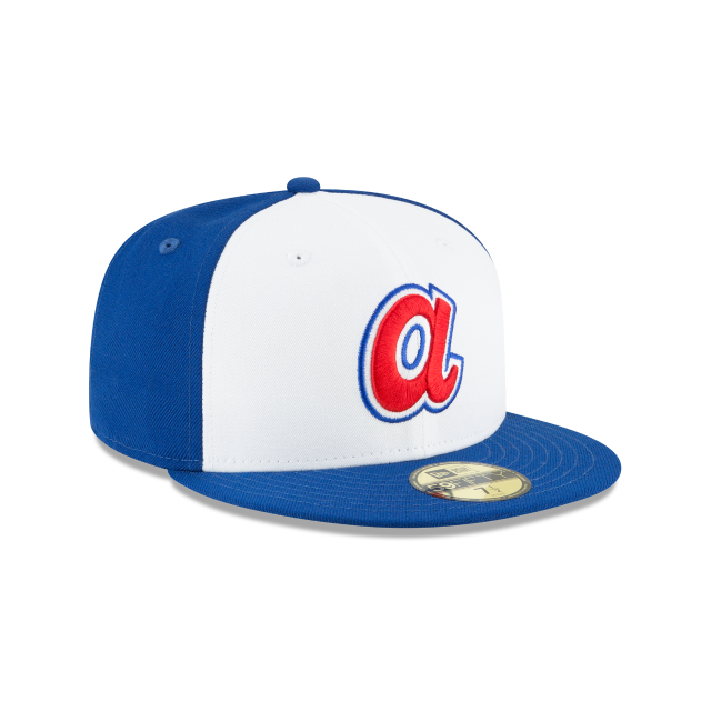 Casquette ajustée en laine MLB New Era Royal 59Fifty Cooperstown 1972 pour homme des Braves d'Atlanta