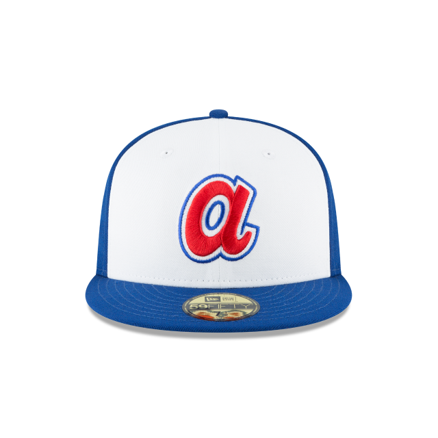 Casquette ajustée en laine MLB New Era Royal 59Fifty Cooperstown 1972 pour homme des Braves d'Atlanta