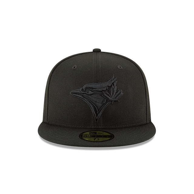 Toronto Blue Jays MLB New Era Men's Black on Black 59Fifty Basic Fitted Hat