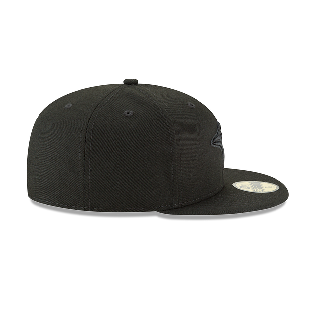 Toronto Blue Jays MLB New Era Men's Black on Black 59Fifty Basic Fitted Hat