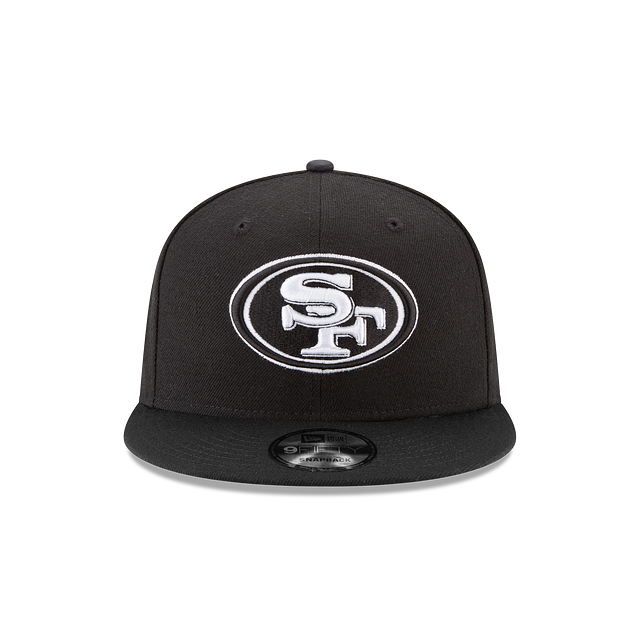 San Francisco 49ers NFL New Era Snapback de base noir blanc 9Fifty pour hommes