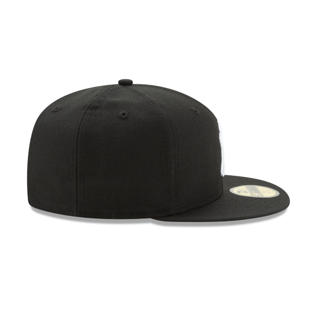 New York Yankees MLB New Era Casquette ajustée noire/blanche 59Fifty Basic pour hommes